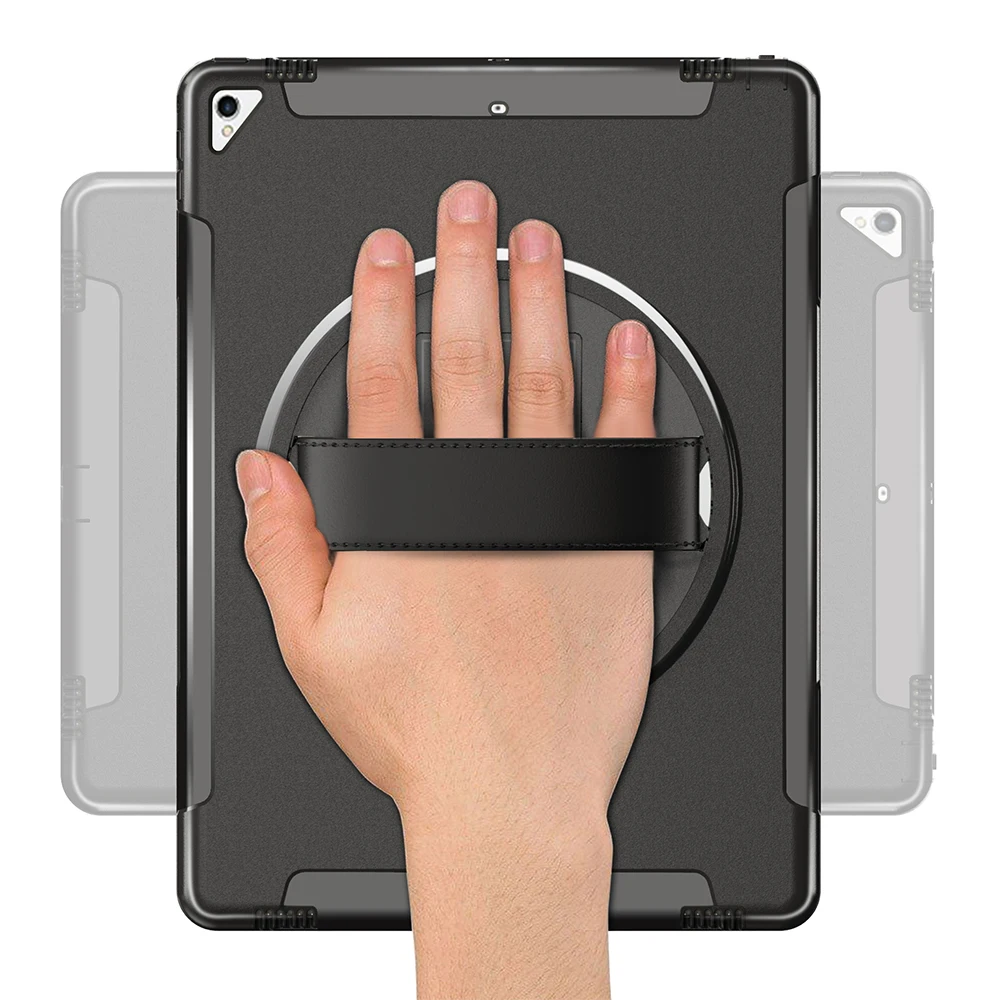 Miesherk Case for iPad Pro 12.9 with 360 Degree Rotating Leather Hand Strap and Kickstand, Heavy Duty Shockproof Drop Protector Miesherk Case for iPad Pro 12.9 with 360 Degree Rotating Leather Hand Strap and Kickstand, Heavy Duty Shockproof Drop Protector
