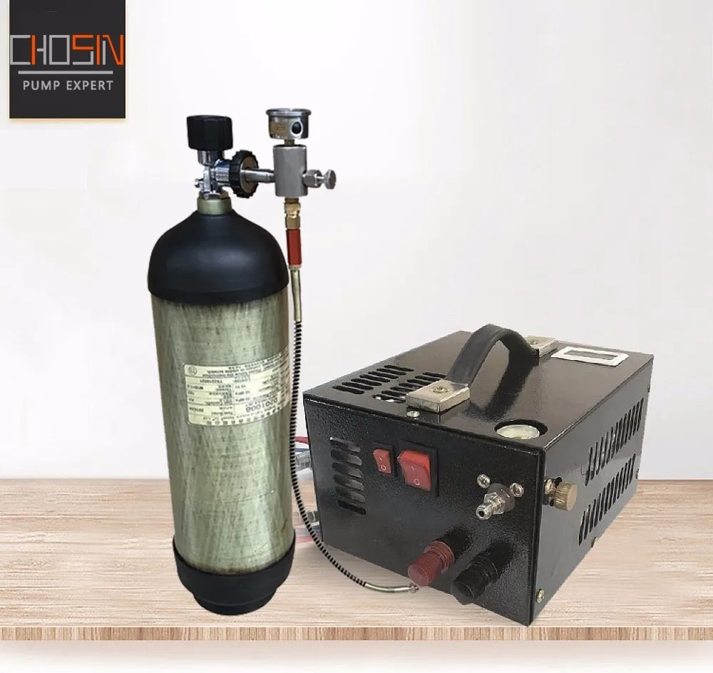 

4500psi 300bar 30mpa 12v Pcp Air Compressor 12v Mini Pcp Compressor Including Transformer Vehicle high pressure air compressor
