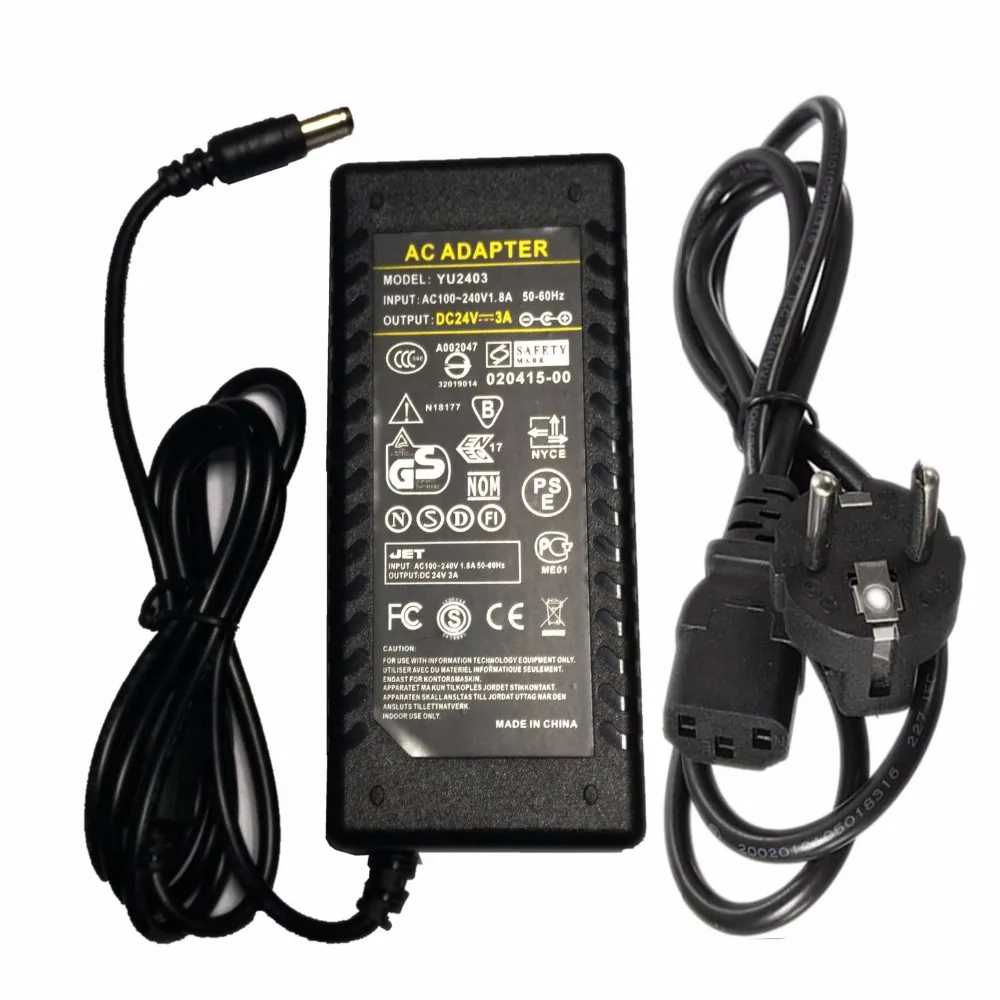 24V 3A AC DC Adapter สำหรับ ARGOX เครื่องพิมพ์ CP 3140L CP 2140 OX 100 ...