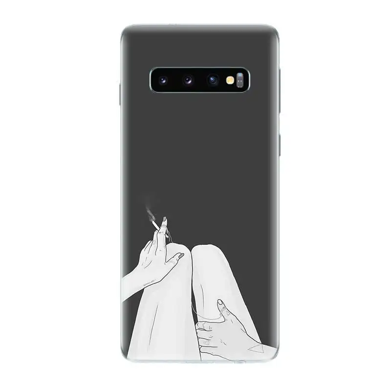 Эскиз пара ТПУ чехол с рисунком для samsung Galaxy A6 A8 плюс A7 A9 J5 J8 J4 J6 2018 искусства по