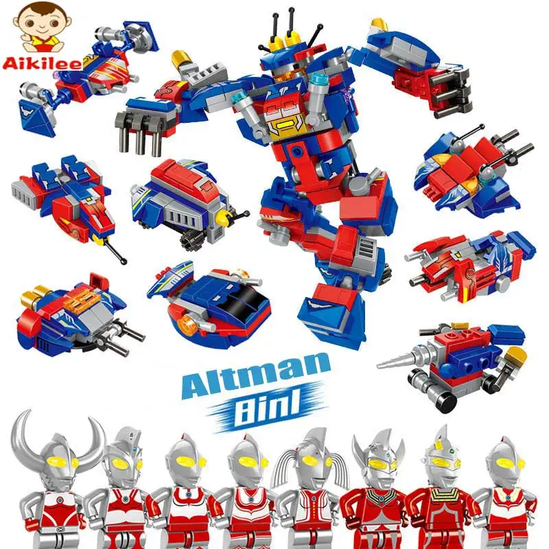 

Altman Series 690008 diy puzzle building blocks good quality for children Ultraman Ace Ultraman Taro super hero