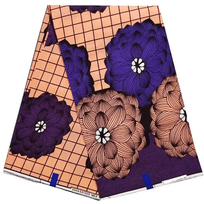 Африканская вощеная ткань хлопок, африканская Анкара, Нигерия, мягкая восковая ткань с принтом, высокое качество, 40*40, дизайн пряжи