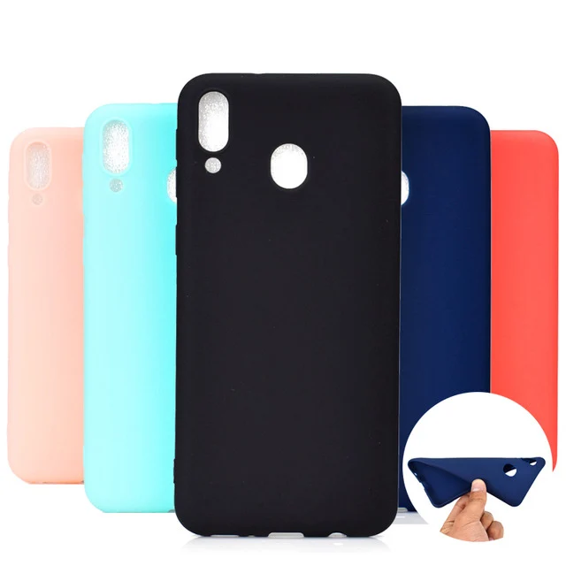 

Silicone Case For Samsung Galaxy A30 A50 Cases For Samsung M10 M20 Back Cover on Cute Candy Color Coque Soft TPU Capa