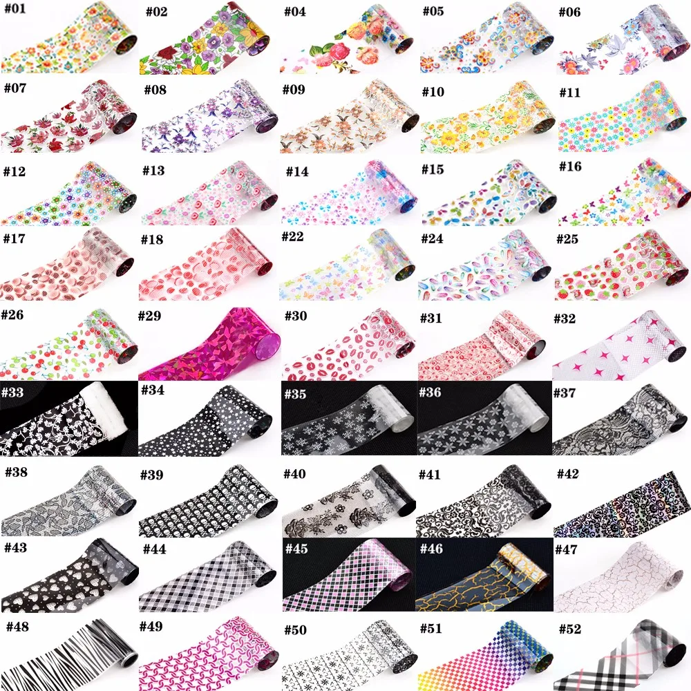 Colored Starry Sky Nail Transfer Art Foil Sticker (9)