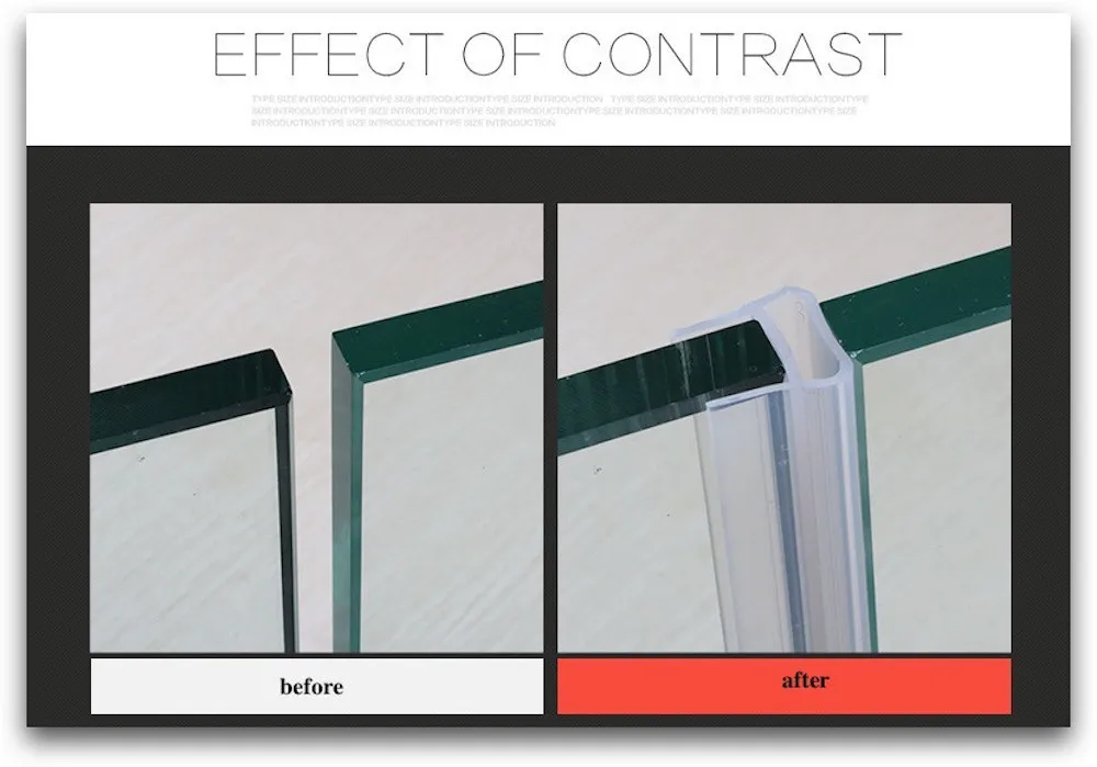 На возраст 6, 8, 10, 12 лет мм Стекло Уплотнители Безрамное Душ двери, окна, балкон Экран прокладка уплотнитель проект Фиксаторы 1 м большой н