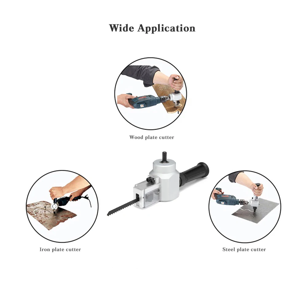 Возвратно-поступательная пила изменение крепления электрическая дрель возвратно-поступательная пила двойного назначения лобзик Nibbler Деревянный Резак для листового металла оловянные ножницы