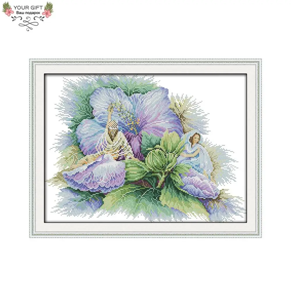 

Joy Sunday R634(2) Free Shipping 14CT 11CT Counted and Stamped Home Decor Purple Beautiful Faery Embroidery Cross Stitch kits