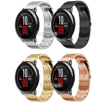 Ремешок из нержавеющей стали для часов Xiaomi Huami Amazfit PACE металлические умные часы классическая застежка сменный Браслет для часов Ремешок 22 мм