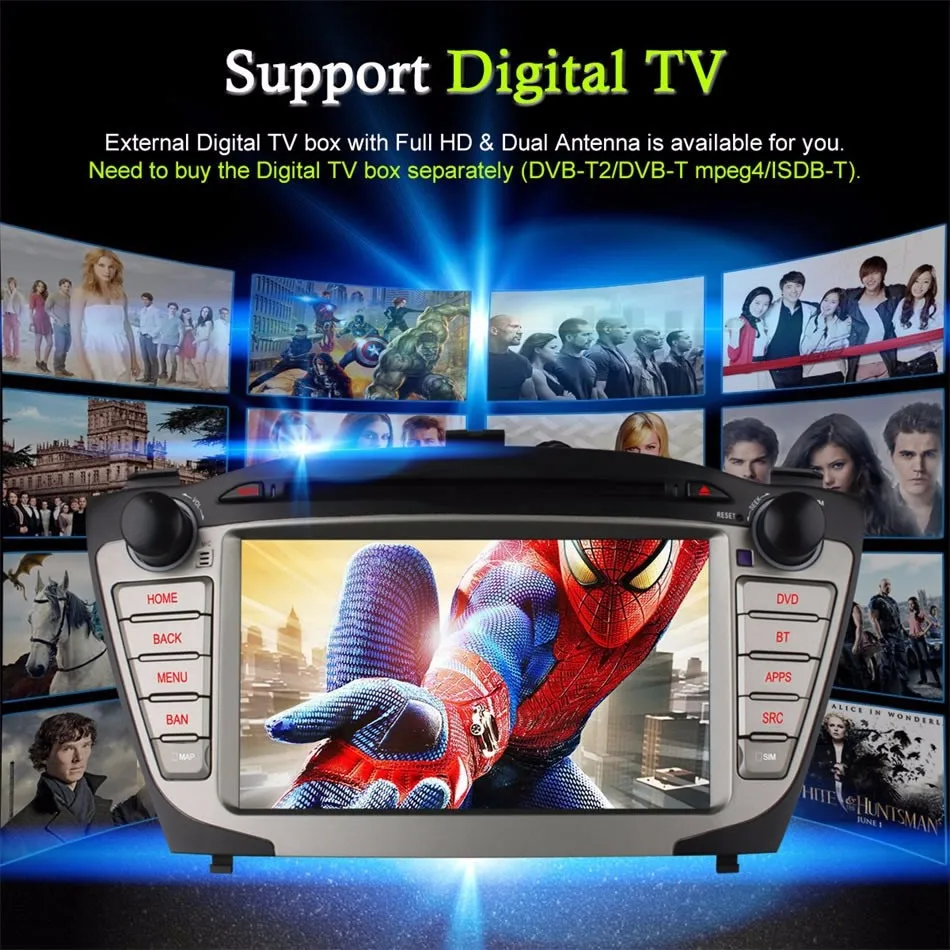 Perfect HD 1024X600 Android 6.0 Quad / 8 Octa Core 2GB RAM 4G LTE WIFI Car DVD Player for Hyundai IX35 Tucson 2009-2014 Radio GPS Navi 23