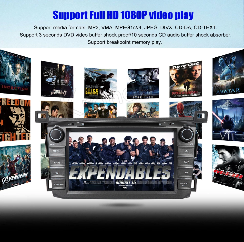 Excellent Krando 8" Android 8.0 car dvd gps navigation multimedia system for Toyota RAV4 2013-2016 audio radio entertainment player OBD2 5