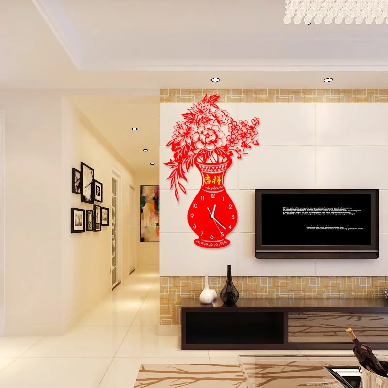 The beauty of Chinese art Sata watch clock quartz mute modern decorative personality living room watches Decor | Дом и сад