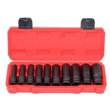 

1/2 inch Lengthened wind gun hex socket head Electric wrench tool set 10pcs/15pcs Car hand repair tool 8-32mm Wrench sleeve tool