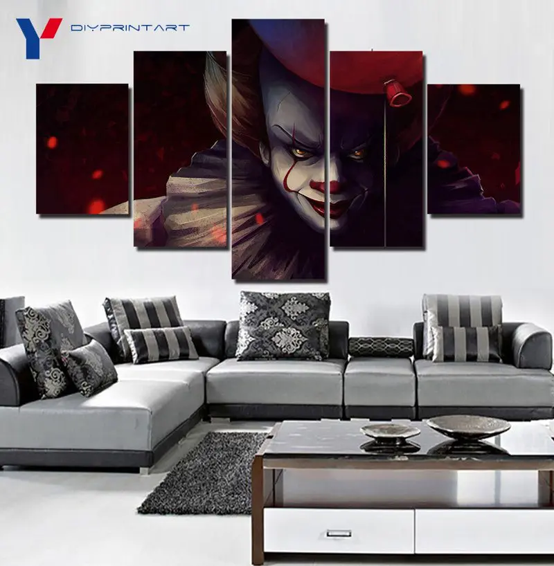 Постер из фильма Pennywise Clown It 5 панелей холст настенные художественные картины для