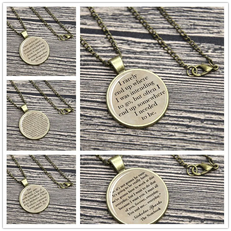 

The Night Circus Quote Necklace Keyring Douglas Adams Erin Morgenstern Dirk ently The Notebook keychain