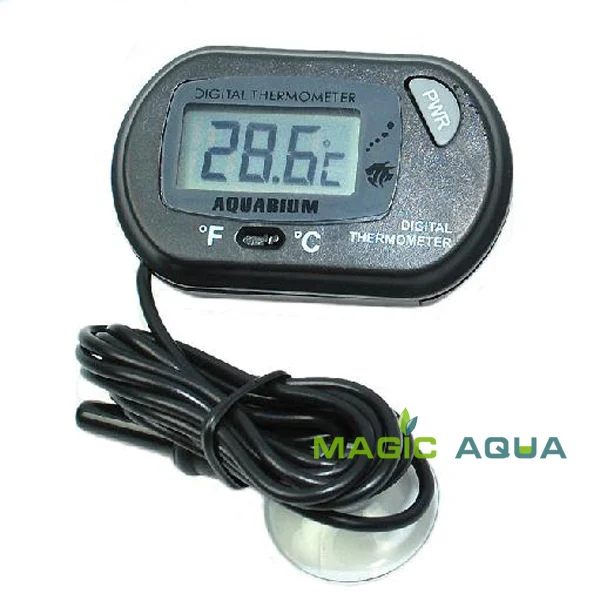 

LCD Digital Fish Tank Aquarium Temperature Thermometer Water Terrarium Black