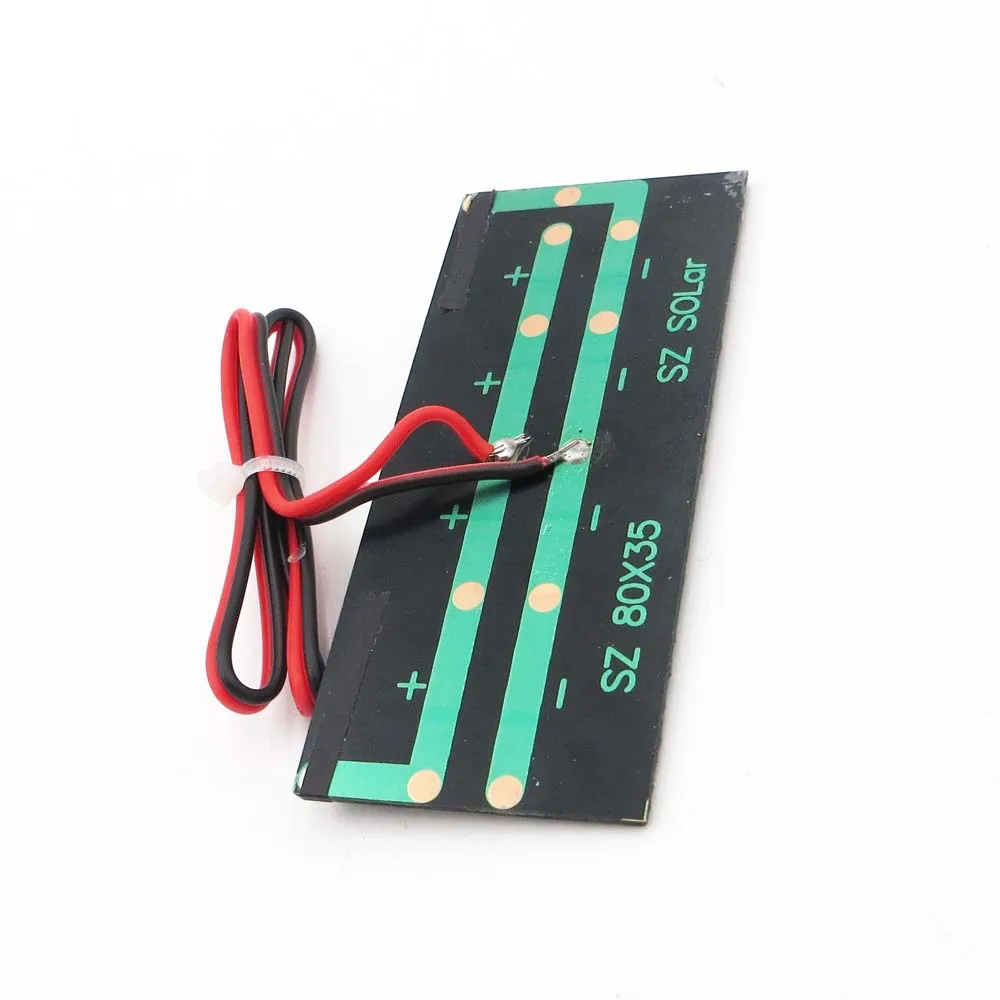 

Mini Solar Cell 5.5V 70mA Solar Panel 0.39Watt Polycrystalline Silicon DIY Battery Charger Small cable toy 5.5V Volt 5v