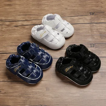 

Male baby solid color foot tight heel toddler shoes