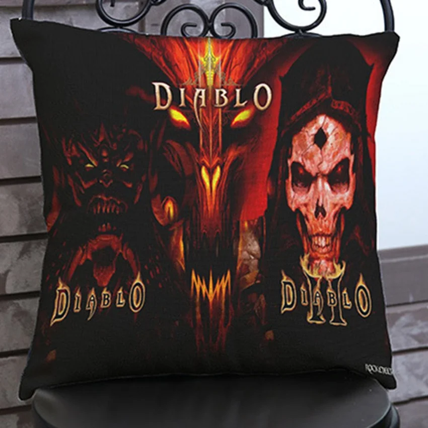 Чехол для дивана с 3D принтом Games Diablo хлопковый льняной чехол квадратные чехлы