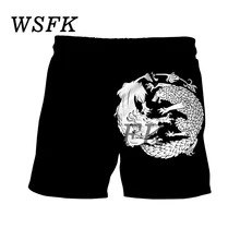 Мужские панк Шорты Гавайские пляжные 3D Повседневные Шорты с принтом хип-хоп мужские брюки шорты мужские