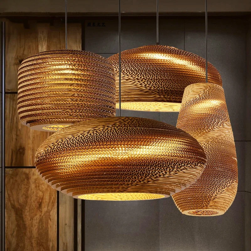 Kung  Oval Brown handmade pendant lamp Honeycomb Paper drop light  for Home Decor Lighting Fixture E27 led bulb free shipping