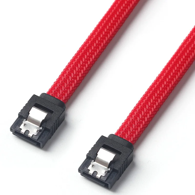 

50CM SATA 3.0 III SATA3 7pin Data Cable 6Gb/s SSD Cables HDD Hard Disk Data Cord with Nylon Sleeved Premium Version