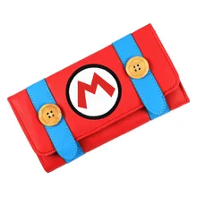 Дизайн бумажник супер Марио мультфильм Длинный кошелек для молодых женщин с держатель для карт