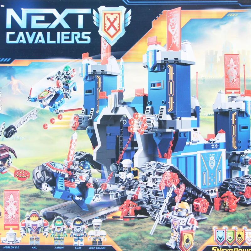 

Model 14006 1115Pcs Nexus Knights The Fortrex Castle Building Block Clay Aaron Fox Axl Compatible 70317 Bricks for Children