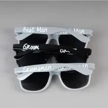 Пользовательский текст дружки Свадебные очки, день рождения Бранч солнцезащитные очки, невесты предложение подарок, морских подарки, девичник