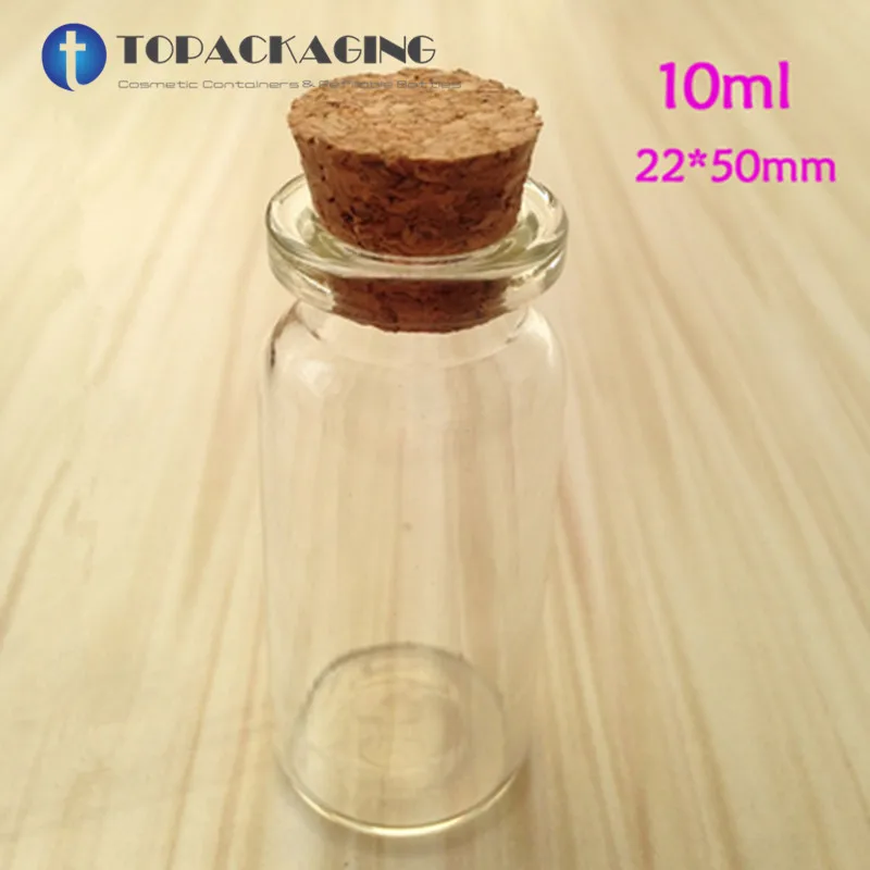 500PCS*10ML Glass Bottle With Cork Lid Cosmetic Test Vials Empty Perfume Packing Small Essence Oil Container Serum Refillable test tube bottle ornament silicone epoxy mold diy keychain pendant jewelry crafting mould for valentines gift