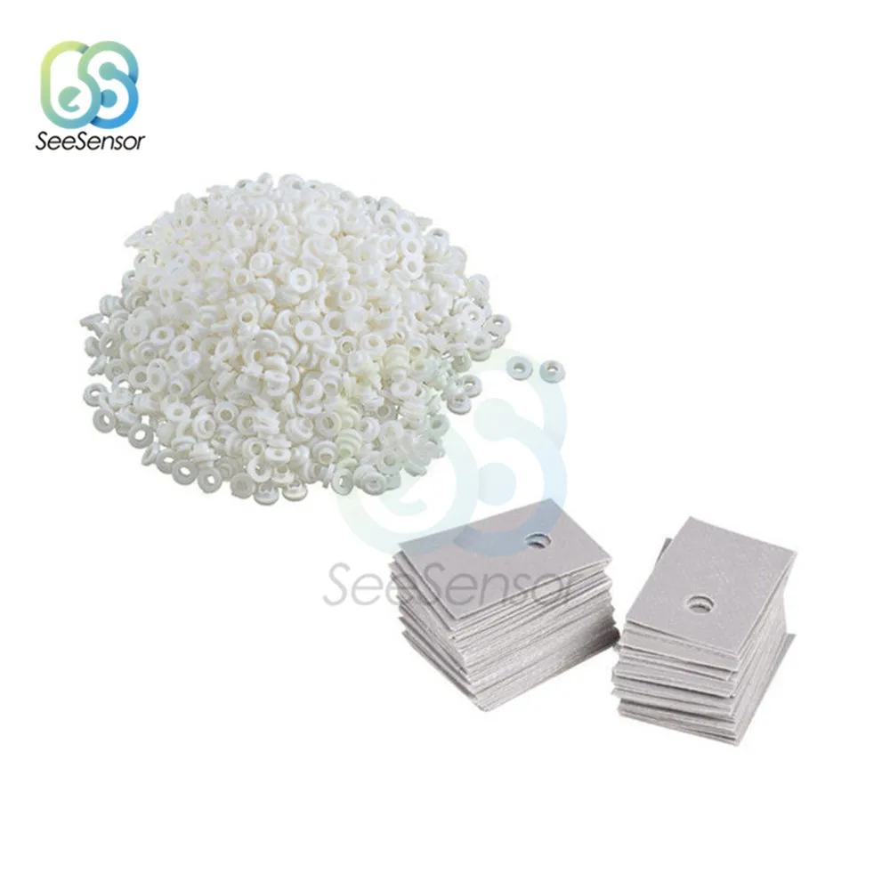 

500Pcs 200Pcs 100Pcs TO-220 Insulation Tablets Insulation Washer Circle M3 Transistor Pads Bushing Plastic Pads Silicone
