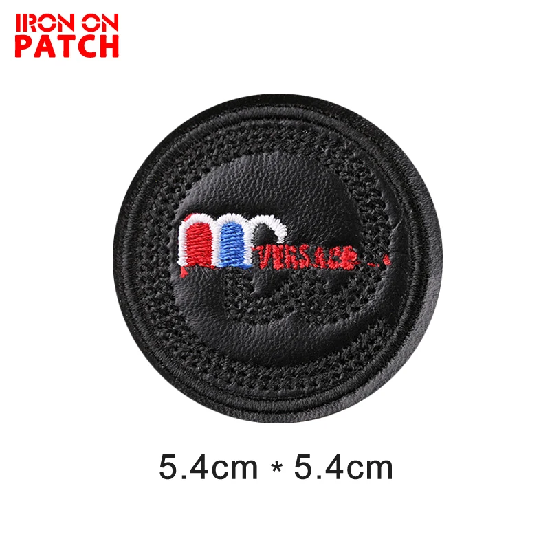 1PC Iron On Patch DIY Embroidered Patch Black Small Stickers Biker Badge On  Backpack Iron Patches