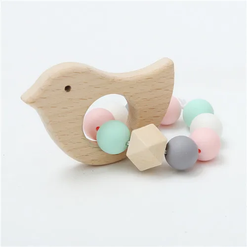 Детский животный стиль DIY бусины игрушки для девочек ручной работы деревянный браслет подарок искусство и ремесла для детей реквизит аксессуары - Цвет: bird