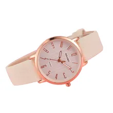 Luxury font b Women b font Quartz Wristwatches Brand Faux Leather Quartz Analog font b Watch