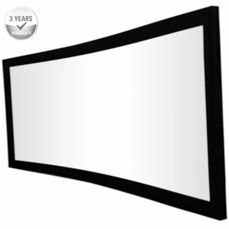 F3WCW 16 9 HDTV Cinema White best quality 4K Curved Fixed Frame home theater font b