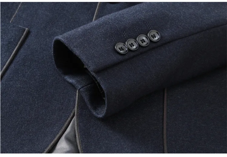 Колмаков пиджаки Для мужчин 2019 Для мужчин новая классическая шерстяная Блейзер Masculino мужской блейзер куртки Slim Fit костюмы Hombre Темно-синие