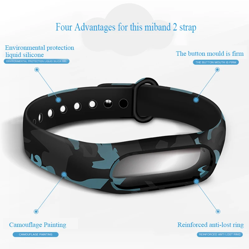 BOORUI модный miband 2 ремешок correa pulseira силиконовый mi2 на запястье Замена для xiaomi смарт