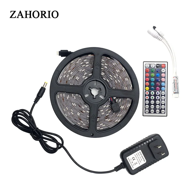 buy RGB LED Strip light 5050 Waterproof 150LEDs 5M 10M 15M 20M led tape ribbon Diode tape with rgb controller 44key wifi Touch set