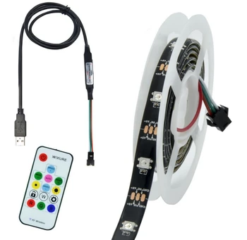 

[Seven Neon]Full Color Pixel LED Strip,1m Digital WS2812B 30led LED Strip light+RF14Keys RF Remote Controller for TV back ground