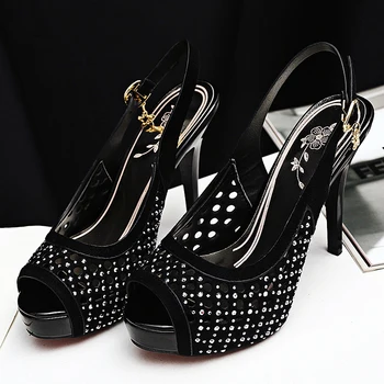 

2018 Plus New Summer Style Sandals Sexy fashion Big Size 32-43 Shoes woman Super High Heels Women Pumps wedding Party shoes 037