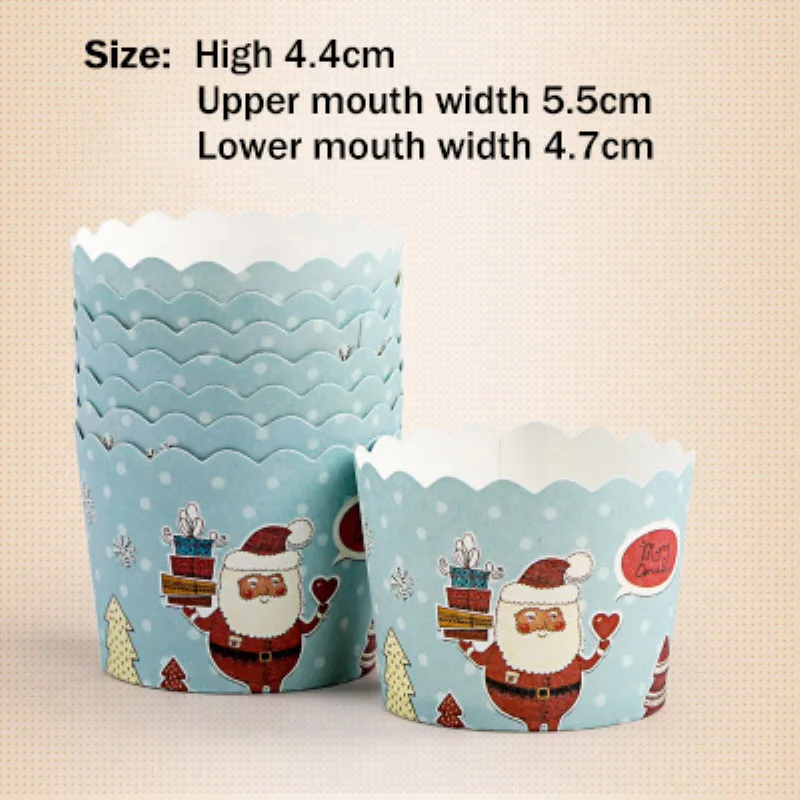 Muffin Cupcake Case Paper Cups Christmas Cupcake Holder Liners 50 Pcs/Set Pastry Accessories Colorful DIY Cake Decorating Tools - Цвет: 2