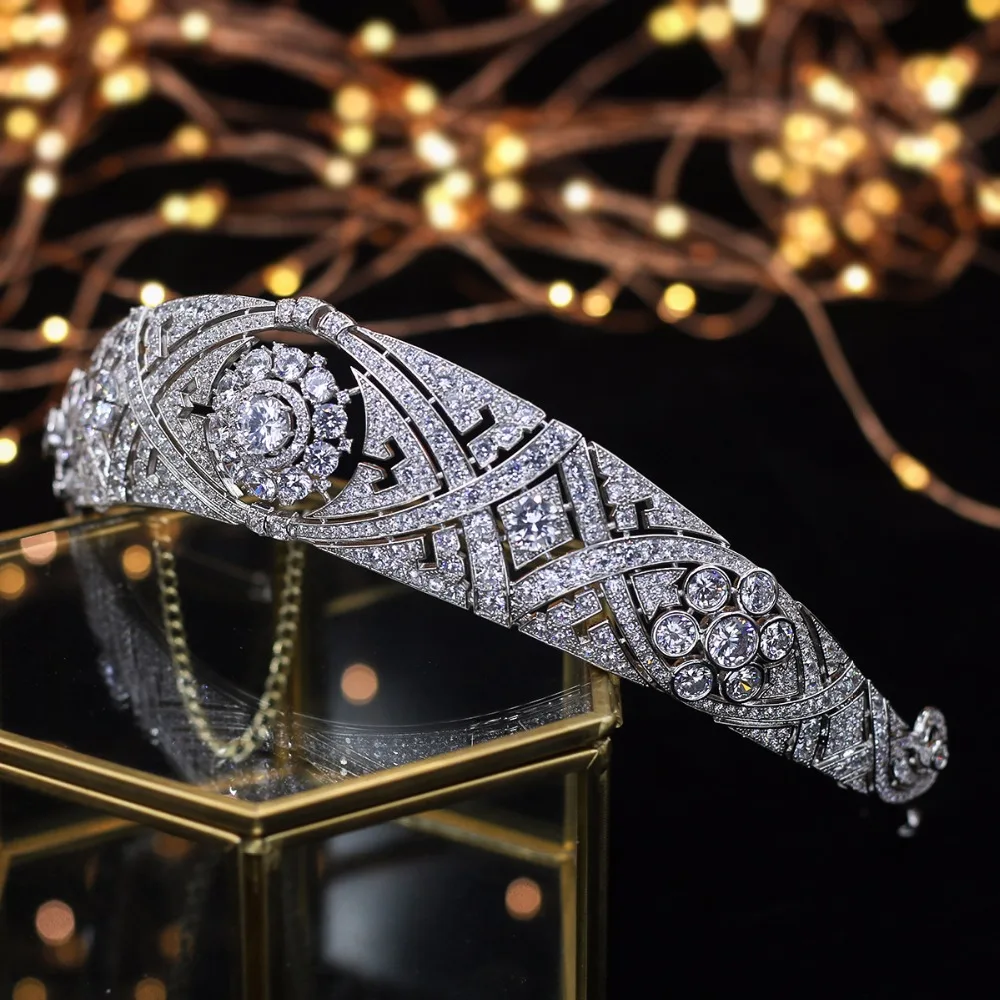 ASNORA Gorgeous Crown Tiara de Noiva Meghan Markle Wedding Hair Accessories Women Hair Jewelry Zircon Bridal Crown and Tiaras