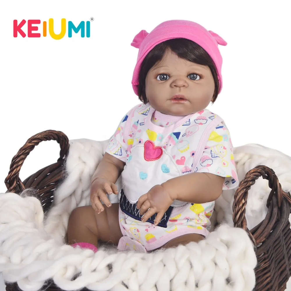 KEIUMI 23 дюйма коллекция новорожденные куклы 57 см силиконовые реалистичные для