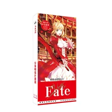 180 шт./компл. японская аниме Fate/ночь бумажная открытка/поздравительная открытка/день рождения Письмо Конверт подарочная карта