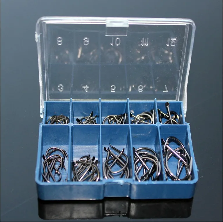 

Hot Sale 700pcs in 10 boxes High Carbon Stainless Fishing Hooks Japaness Brand Fishing Geer Accessories Tackle