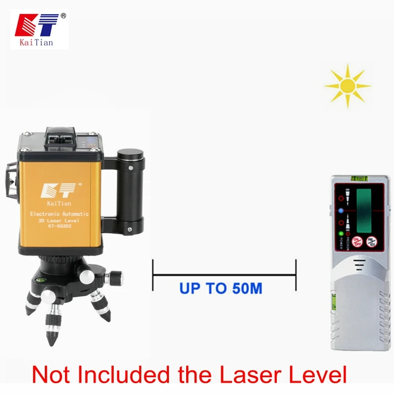 Goede Kaitian Detector Voor Groene Niveau Laser 532nm Roterende Laser Level Outdoor Ontvanger Met Precisie Detecteren Roterende Laser Signaal 50M