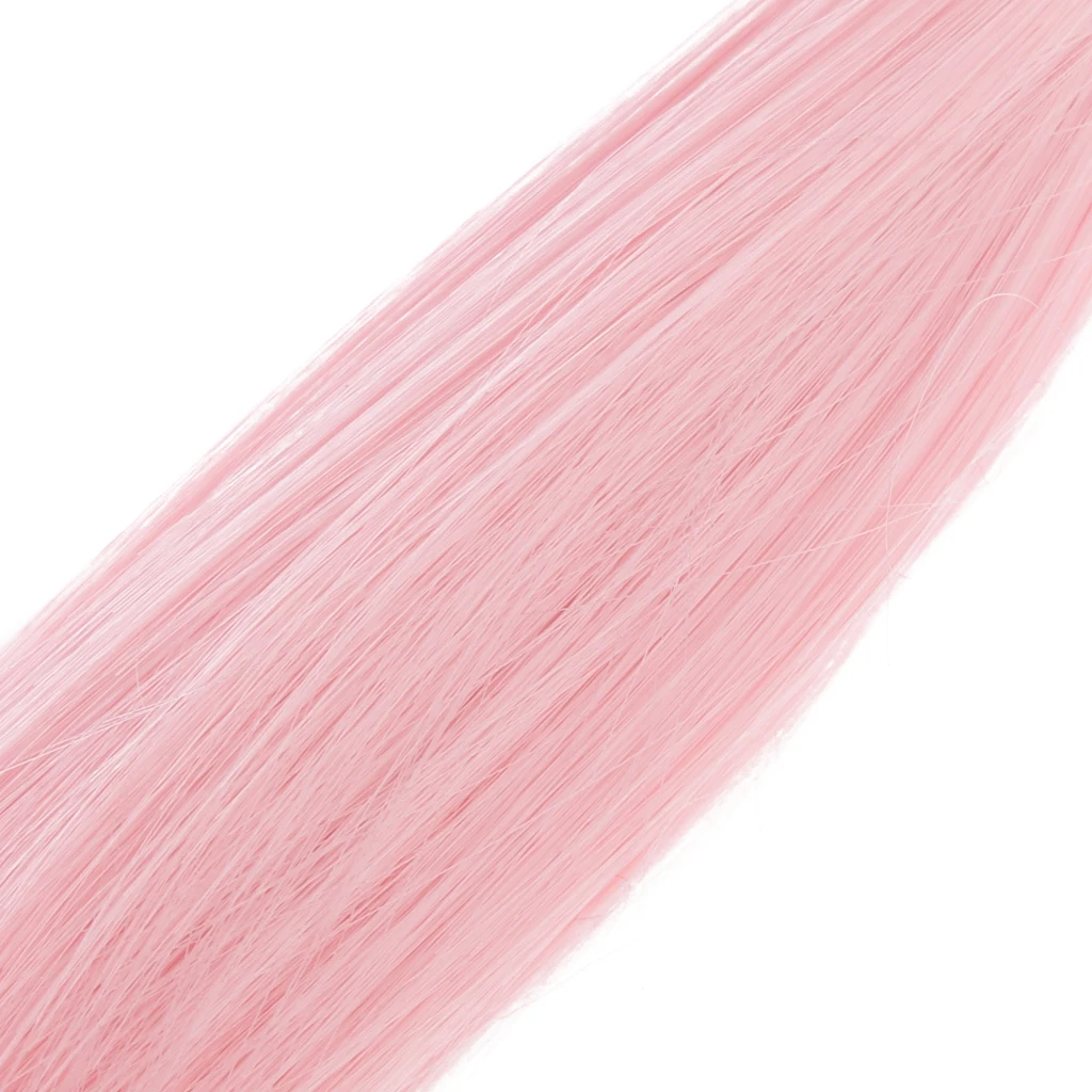 15x100cm Pink Wig Straight Hair for 1/3 1/4 1/6 BJD Doll DIY Girl Dolls Making and Repair Supplies