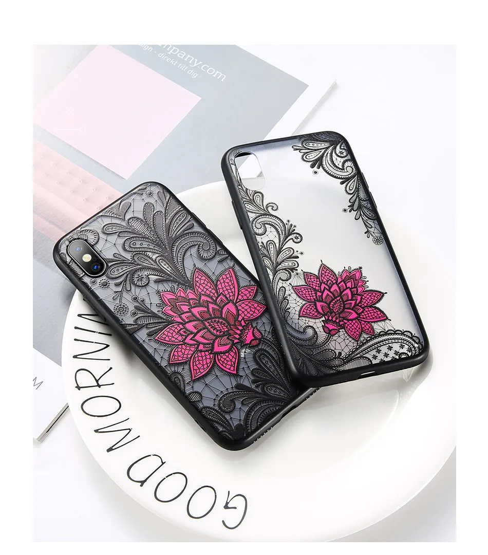 KISSCASE black rose чехол для iPhone 7/8/X/XR/6/6 S Plus чехол для iPhone 7 Plus/8 плюс/XS MAX/5 5S SE чехол/футляр/Coque/Fundas чехол на айфон 7 чехол на айфон 6 s