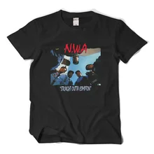 2017 new summer rock rap N.W.A Straight outta compton out of Compton short sleeve t-shirt cotton fashion men t shirt