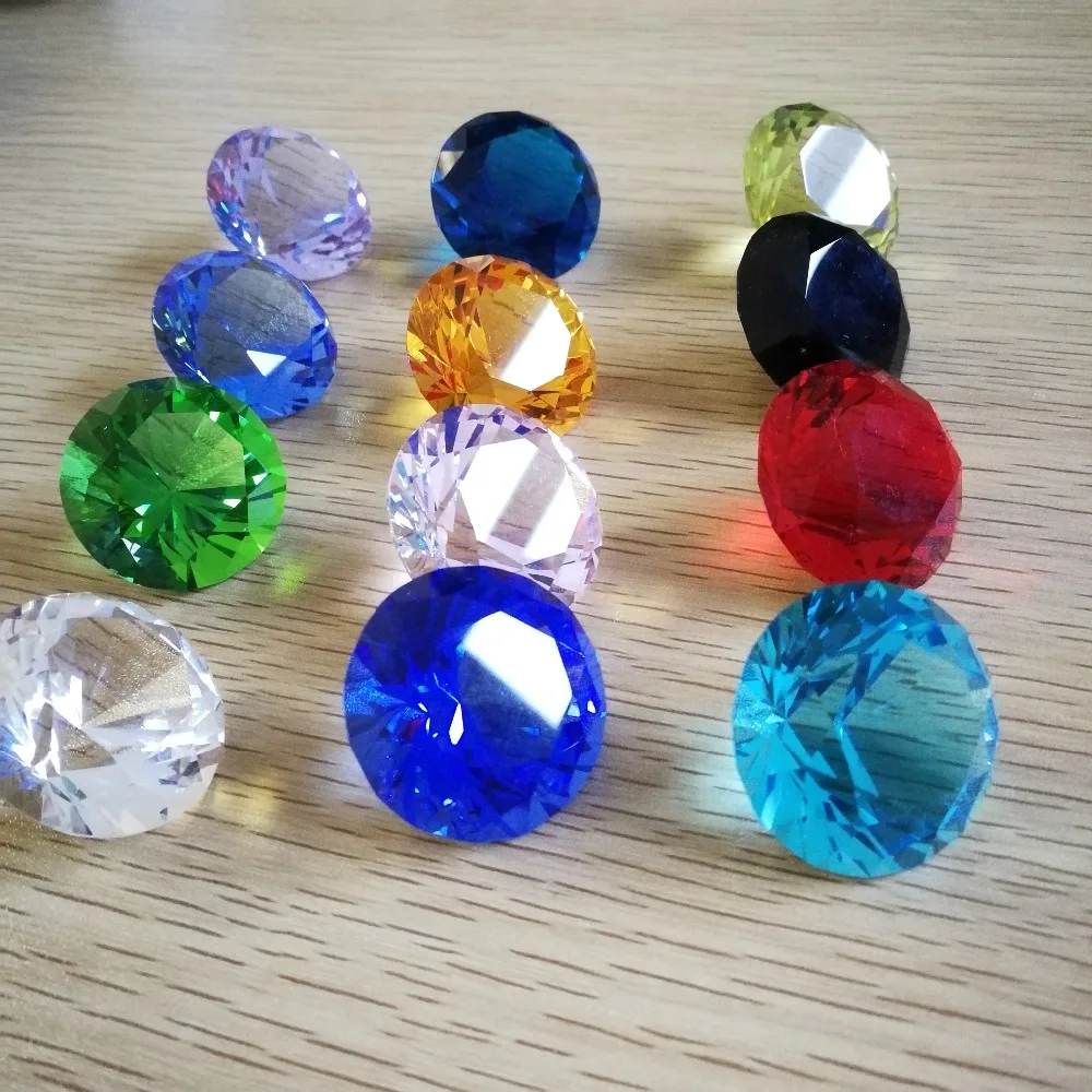 Buy 100pcs 30mm Mix Color Glass Crystal Diamonds