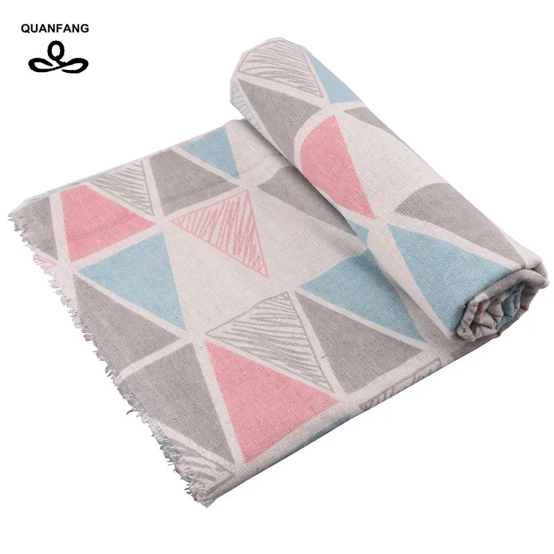 

QUANFANG Geometry series ,Printed Cotton Linen Fabric For Patchwork Quilting,Sewing, DIY, Sofa, Table Cloth Furniture Half meter